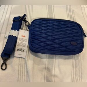NWT lug Coupe Convertible Crossbody Bag in contemporary cobalt, bubble quilting